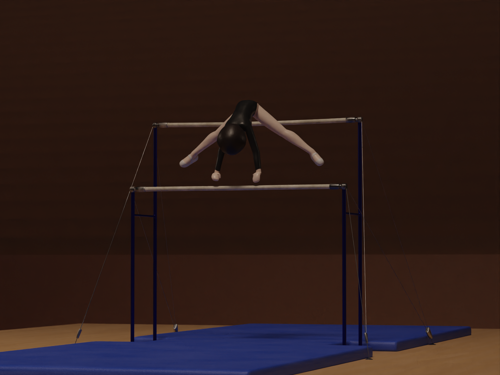 uneven bars routine - still 3